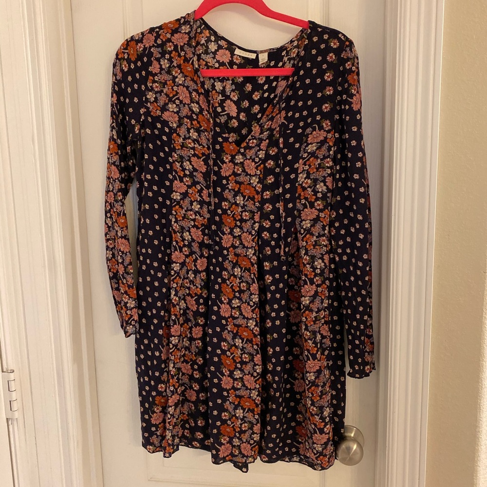 Navy floral dress